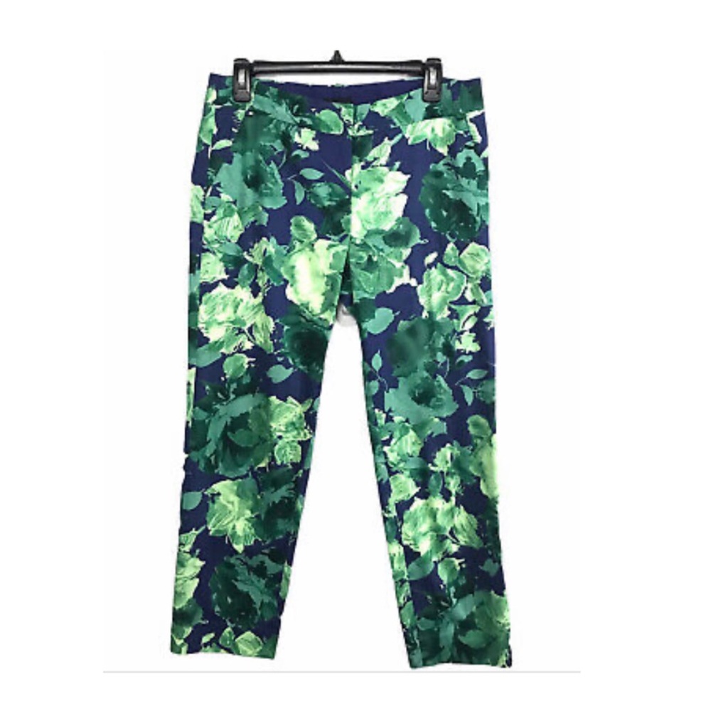 JCrew Collection Green Floral Pants
